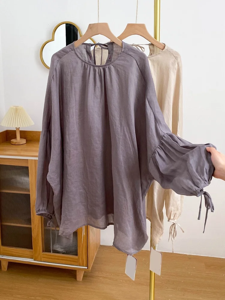 

Ретро-фонарь Sve irt, женский летний утягивающий свободный повседневный круглый легкий солнцезащитный топ