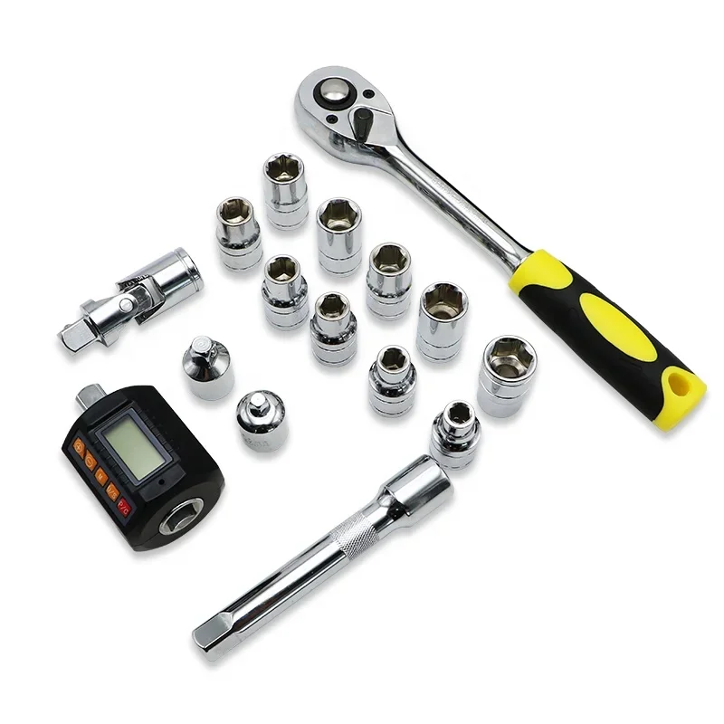 Digital Torque Meter Mini Torque Adapter 1/2'' With Backlight Ratchet Wrench Set Car Bike Repair Torque Wrench Set