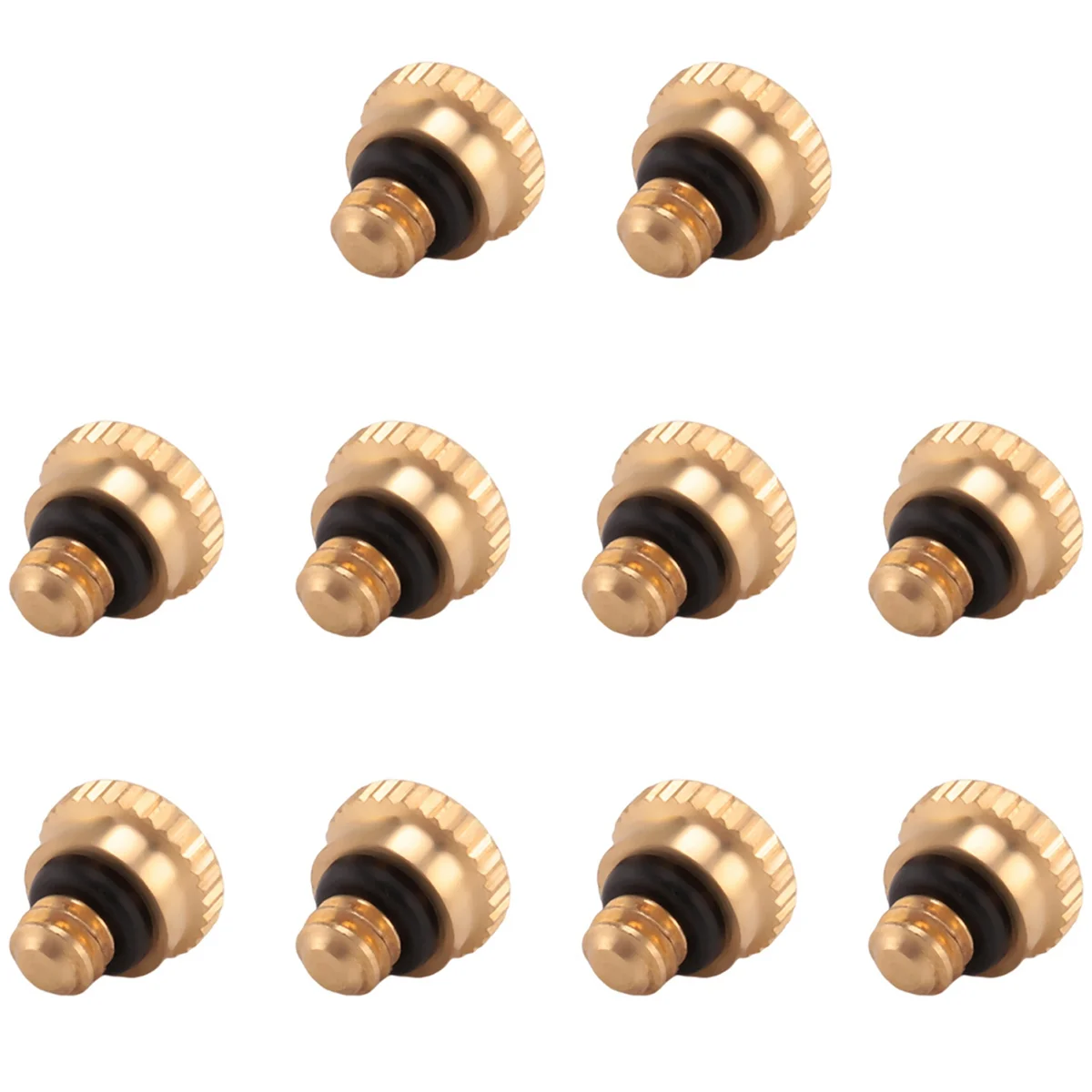 10 قطعة 10/24 المسمار الموضوع النحاس التغشية فوهة التوصيل الضغط المنخفض التفتيت فوهة ضباب لنظام التبريد في الهواء الطلق