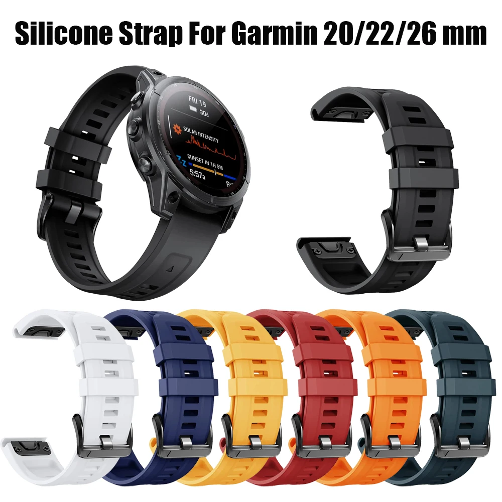 Suitable for Garmin Fenix 5S, Fenix 6, Fenix 6 Pro, Fenix 6S Pro, Fenix 6X, Fenix 6X Pro silicone watch straps