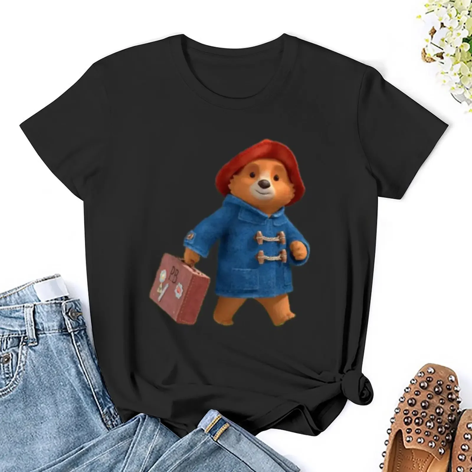 paddington bear (5) Camiseta de manga corta ropa linda camisas de entrenamiento para mujer