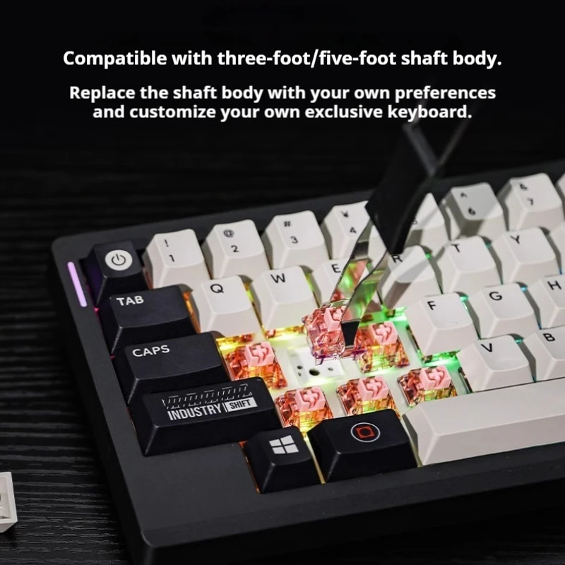 Mechanical Keyboard Three Hot Plug And Unplug Connection Methods  Five Layer Noise Reduction Suitable  Tabletentertainmentoffice