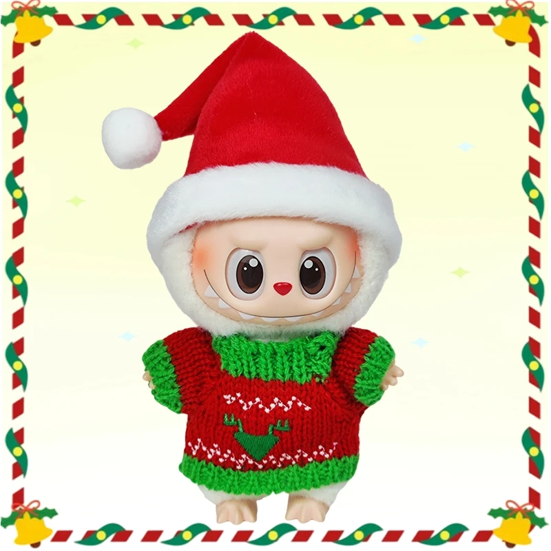 

For 15/17cm Labubu Big into energe Doll Christmas Skirt cape shawl Clothes Outfits for Doll Labubu Clothing Accessories