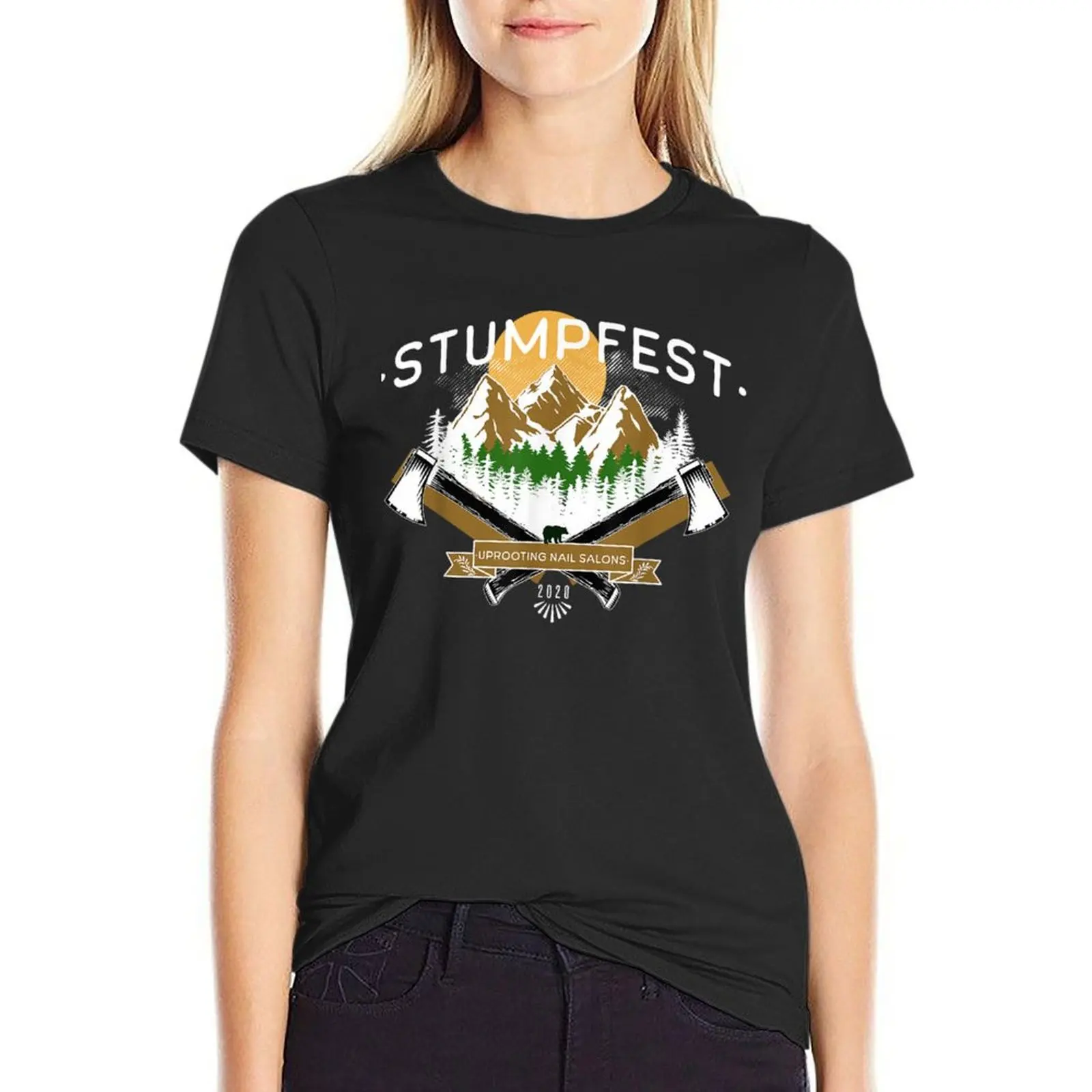 

Funny Stumpfest Uprooting Nail Salons T-Shirt plain Female clothing quick drying korean fashion Women's summer blouses 2025