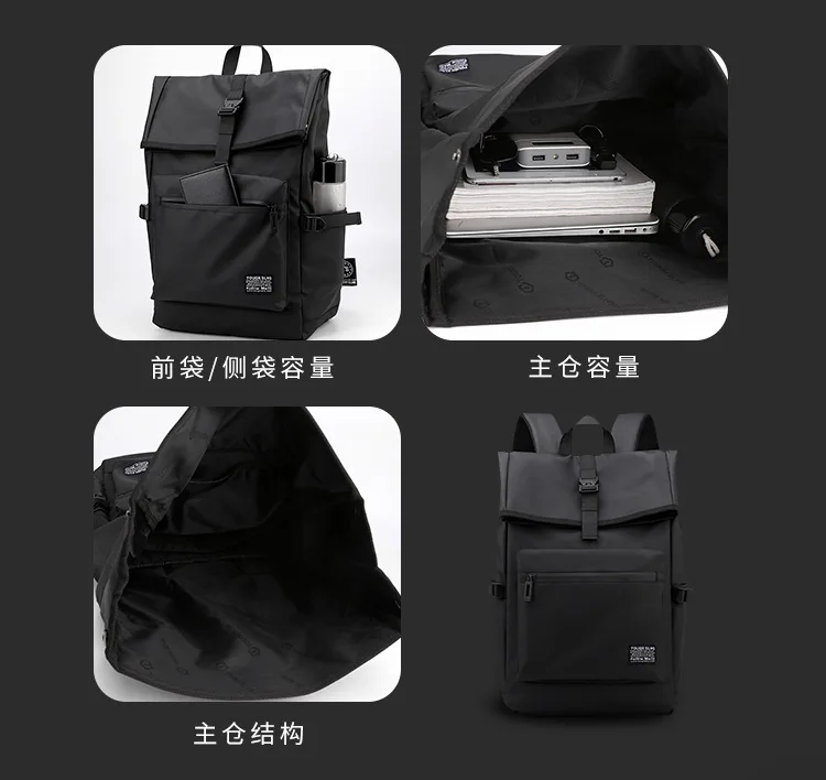 2024 New Minimalist Backpack for Men Casual Travel Bag with Laptop Compartment Lightweight School Bag bolsa mochilas para mujer