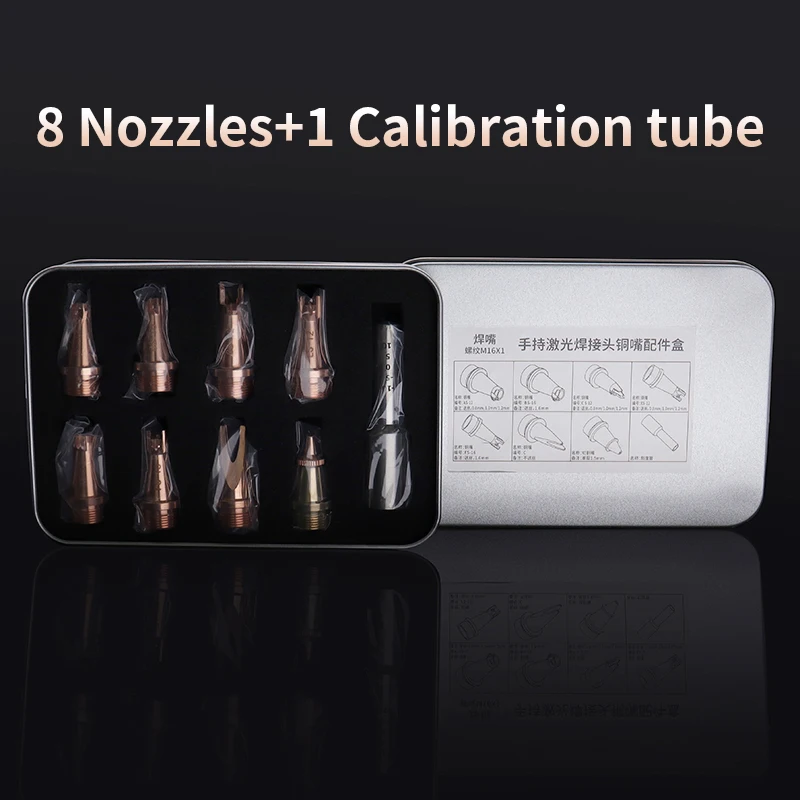 Hộp Đóng Gói 8 Cái M16 Tay Hàn Đầu Phun And1Pcs Hiệu Chuẩn Ống Cho Chaoqiangweiye Laser Máy Hàn