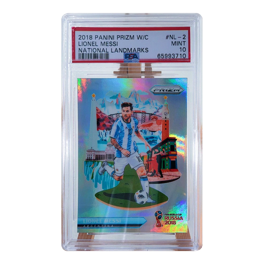 DIY homemade Messi Ronaldo Aymeric Neymar Mbappe Colorful Flash Autographed collectible cardbrick rating Christmas birthday gift view 4