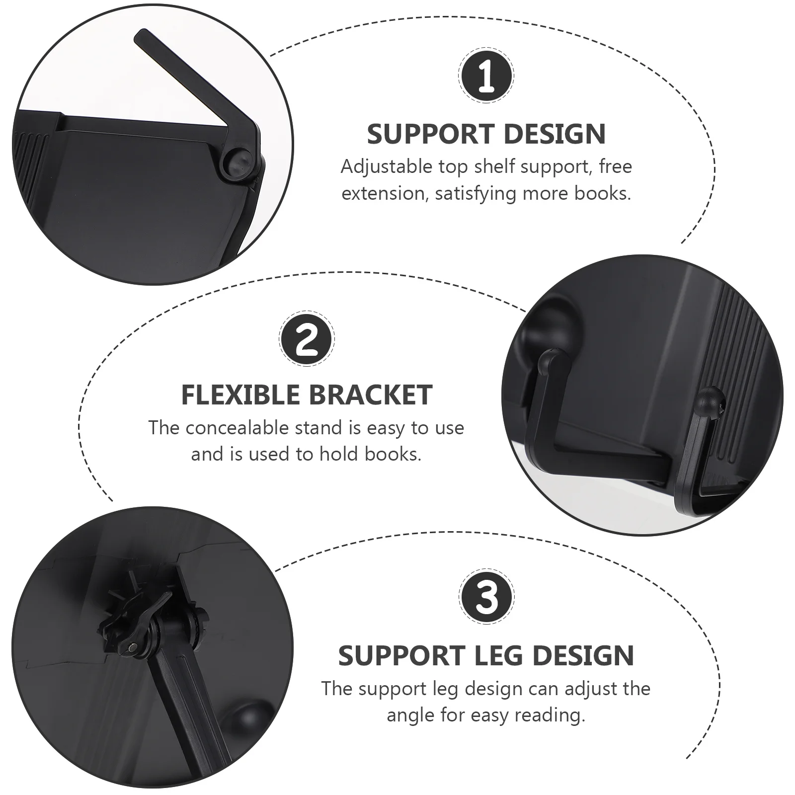 

1Pcs Reading Holder Book Rest Rack Smooth Surface for Comfortable Reading Book Rack Household Bookshelf