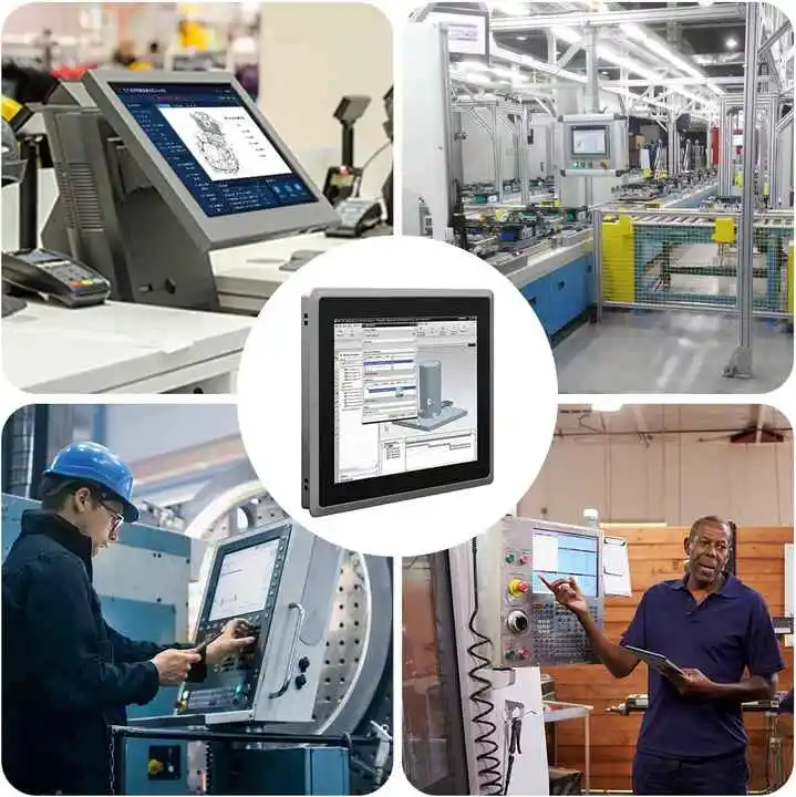 15 بوصة أندرويد IP65 مقاوم للماء الكمبيوتر الصناعي لوحة شاشة لمس الكمبيوتر RK3288/RK3399/RK3566/RK3568 بدون مروحة في المخزون