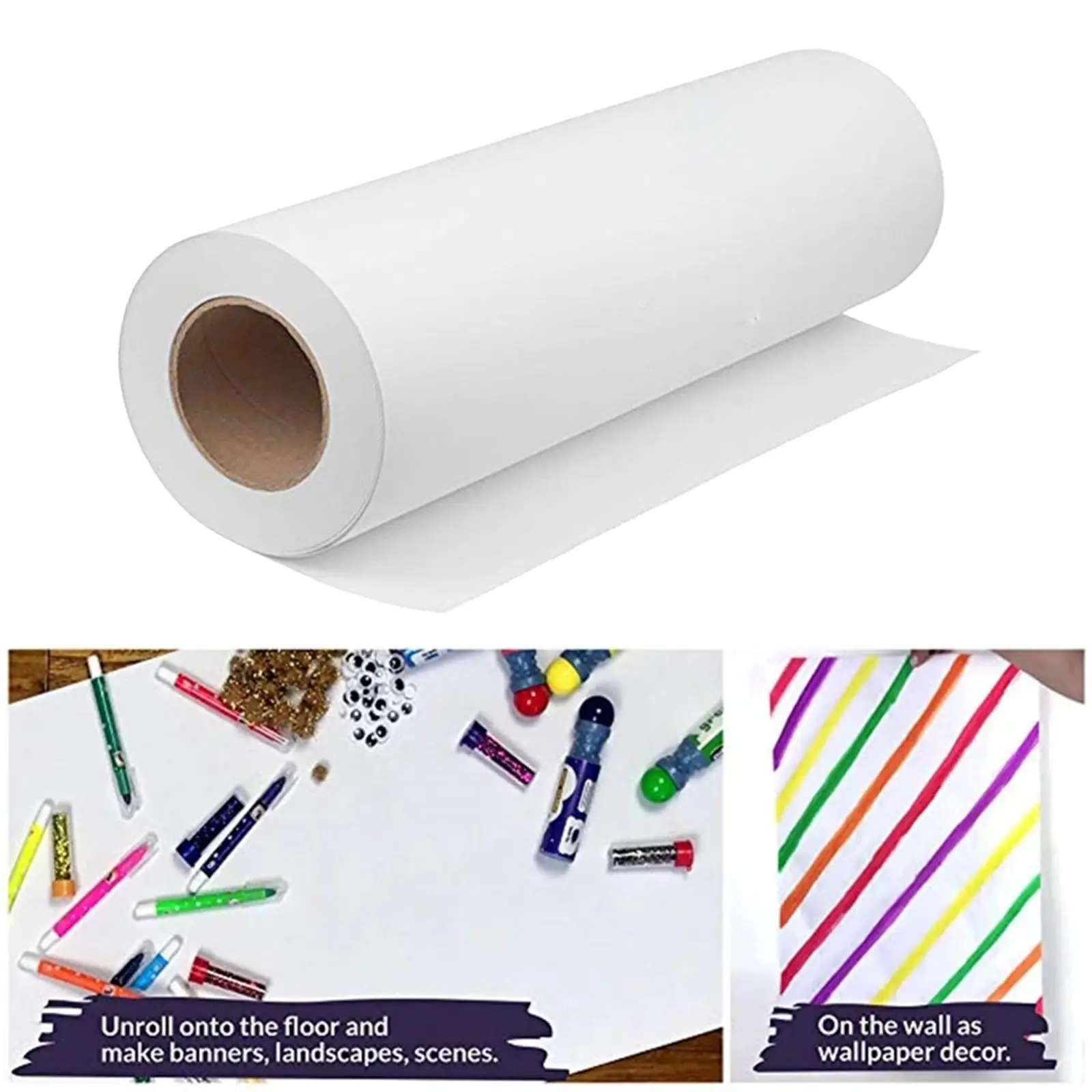 White Kraft Paper Rolls for Shipping Wrapping Packing Crafts Painting