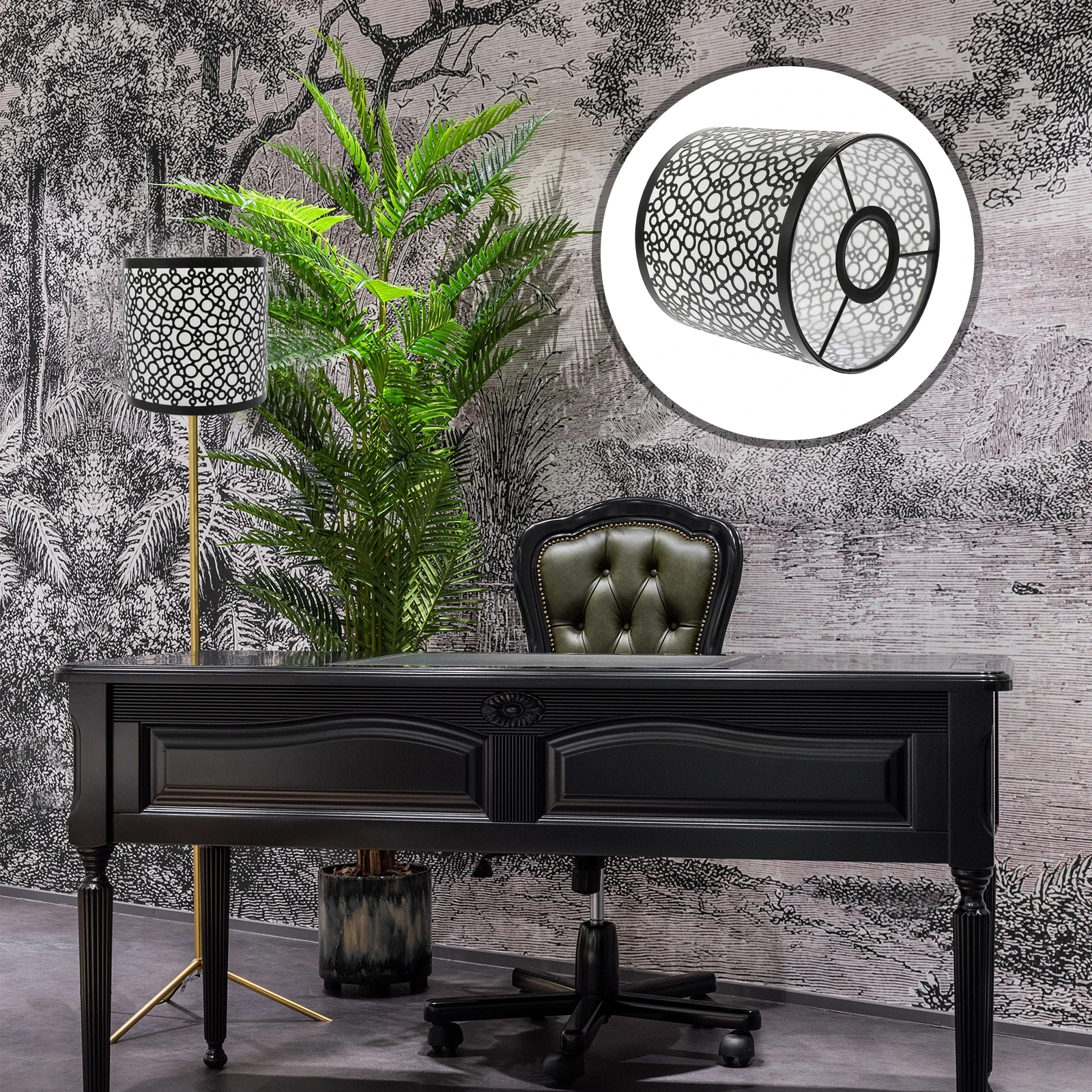 

Iron Lampshade Vintage Drum Shade for Table Lantern Pendant Light Cover Metal Light Shade Industrial Shades Ch Floor Decor