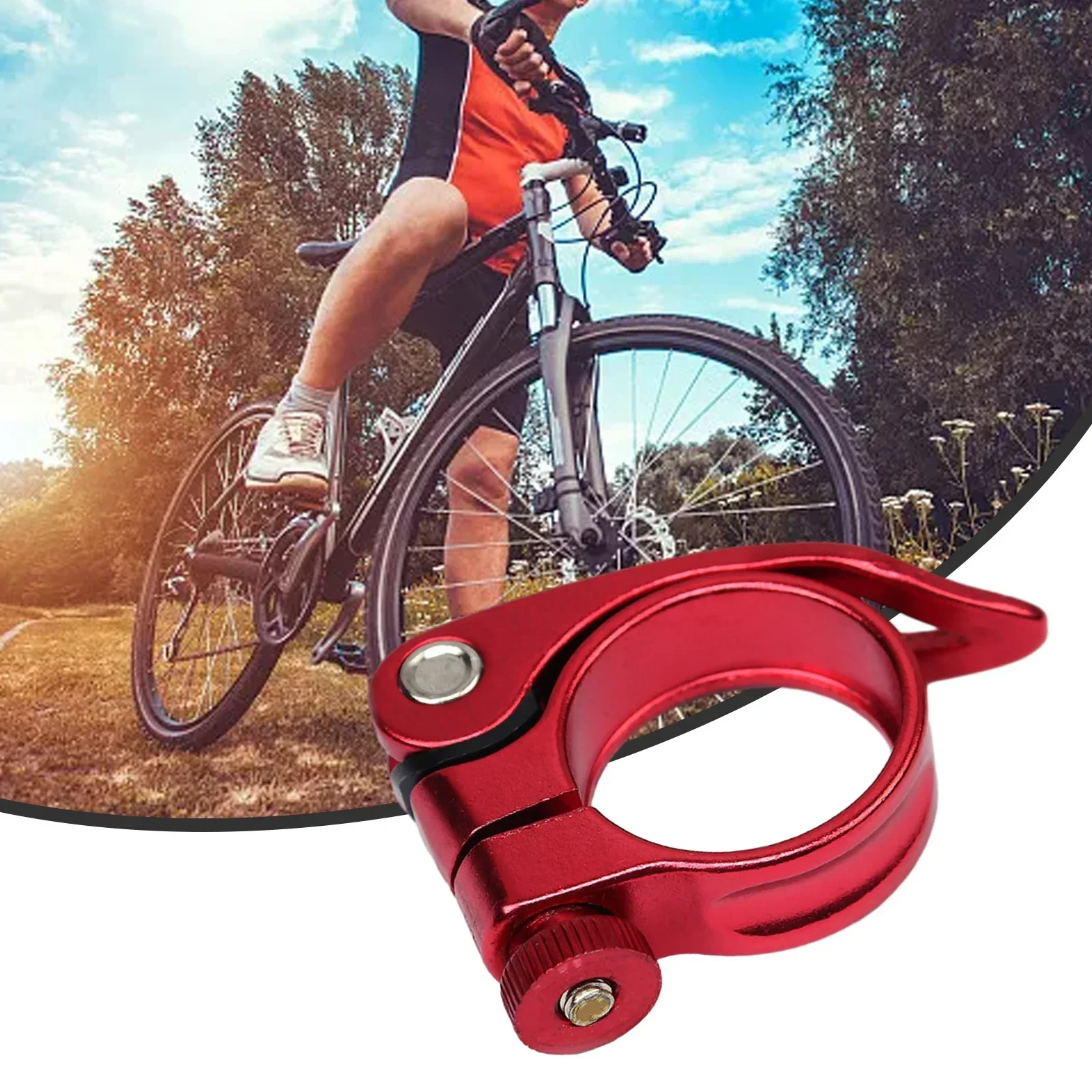 Sleek Design Aluminum Alloy Quick Release Clamps Fit Both Standard Bicycle Post Sizes of Either Diameter Easily