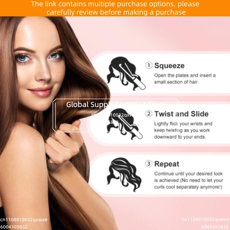 P-118 2 in 1 Hair Straightener Curler Wet & Dry Use Professional Ceramic Flat Iron Curling Wand Portable Styling Tool - view 4