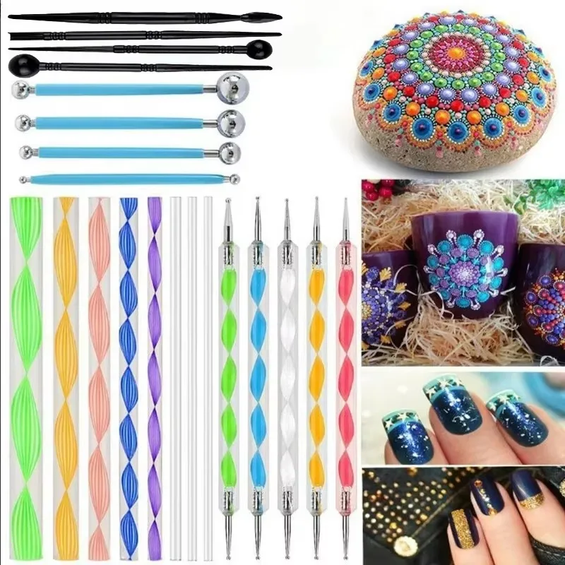 Mandala Pointillism Tool Drawing Template Handmade Drawing Pen DIY Stone Embossing Beginner Drawing Pen Art Kit Tool