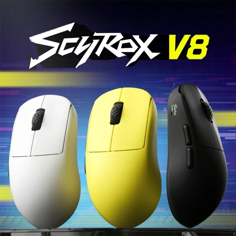 

Scyrox V8 Gaming Mouse Wireless Dual-Mode 2.4g Hole-Less Lightweight 8k Pixart3950 36g 30000dpi 8k Portable Valorant Fps