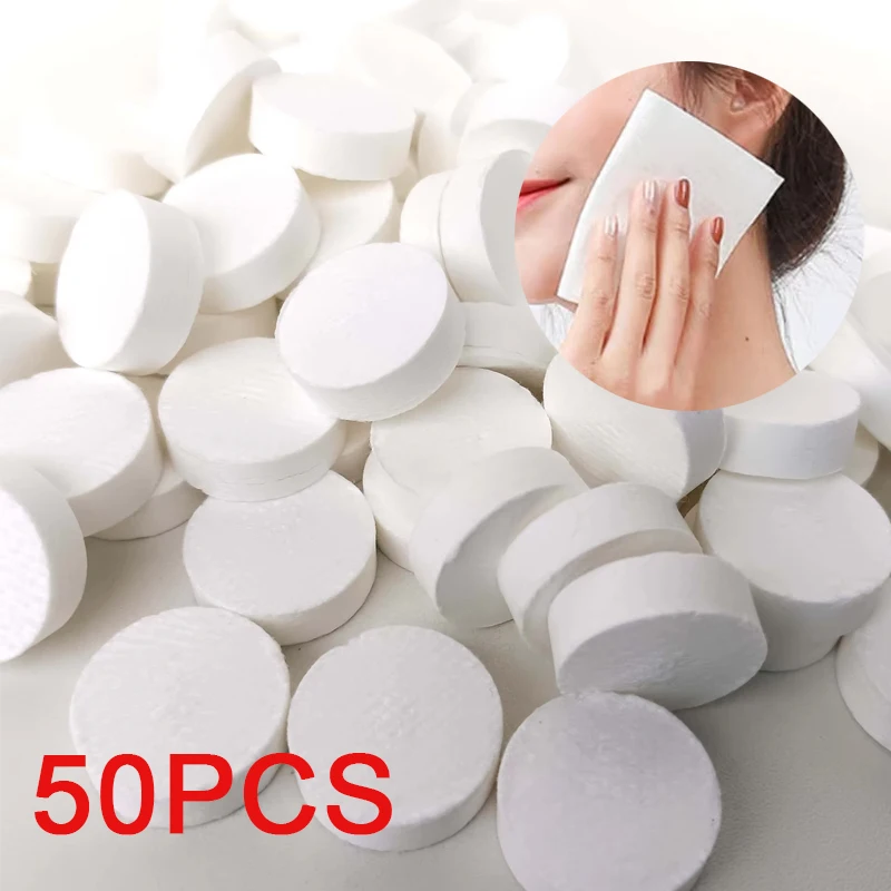 50 Stück tragbares komprimiertes Handtuch, Einweg-Gesichtsreinigung, weiches komprimiertes Handtuch, Vlies-Make-up-Tücher