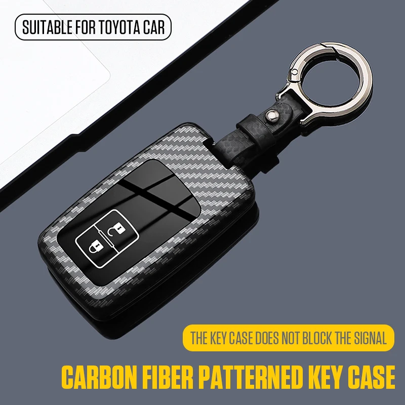 Car Key Fob Cover Fits Toyota Land Cruiser LC300, LC200, FJ Cruiser, Prado, Highlander, RAV4 Remote Key Protective Shell