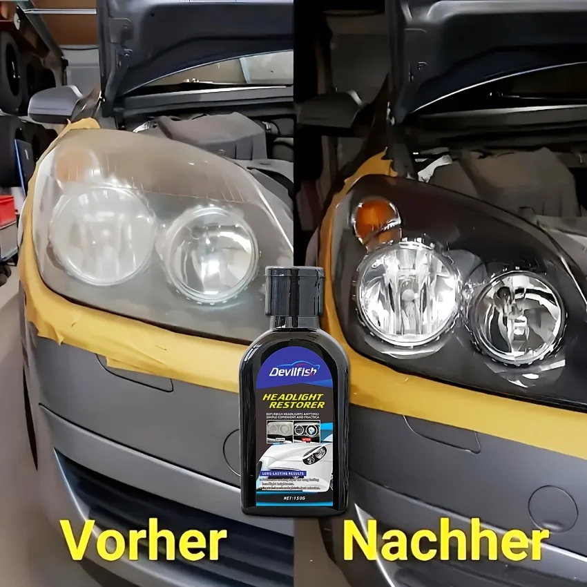 

Профессиональный комплект для ремонта фар для автомобилей — восстановление тумана, желтые фары для кристально чистых, УФ-защитное покрытие