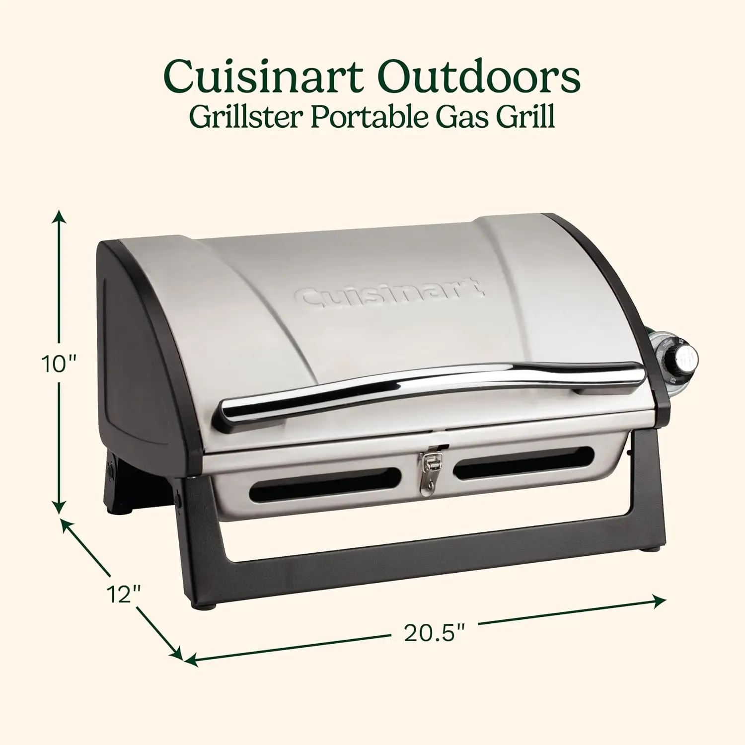 Camping & BBQ, Stainless Steel, Compact and Portable with Locking Lid, Dishwasher Safe Grate