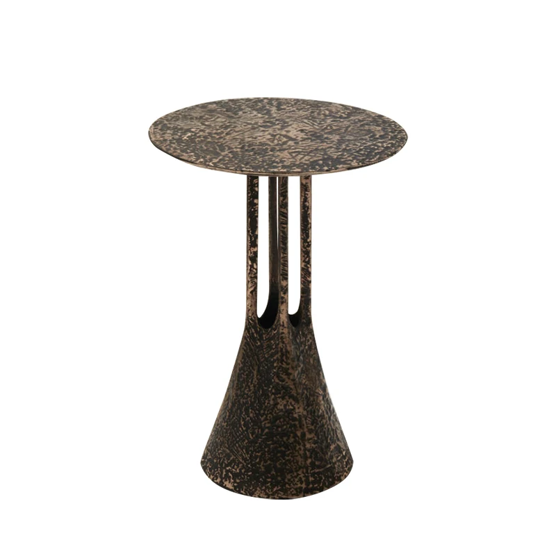 italian design small round metal coffee table antique brass side table for living room modern