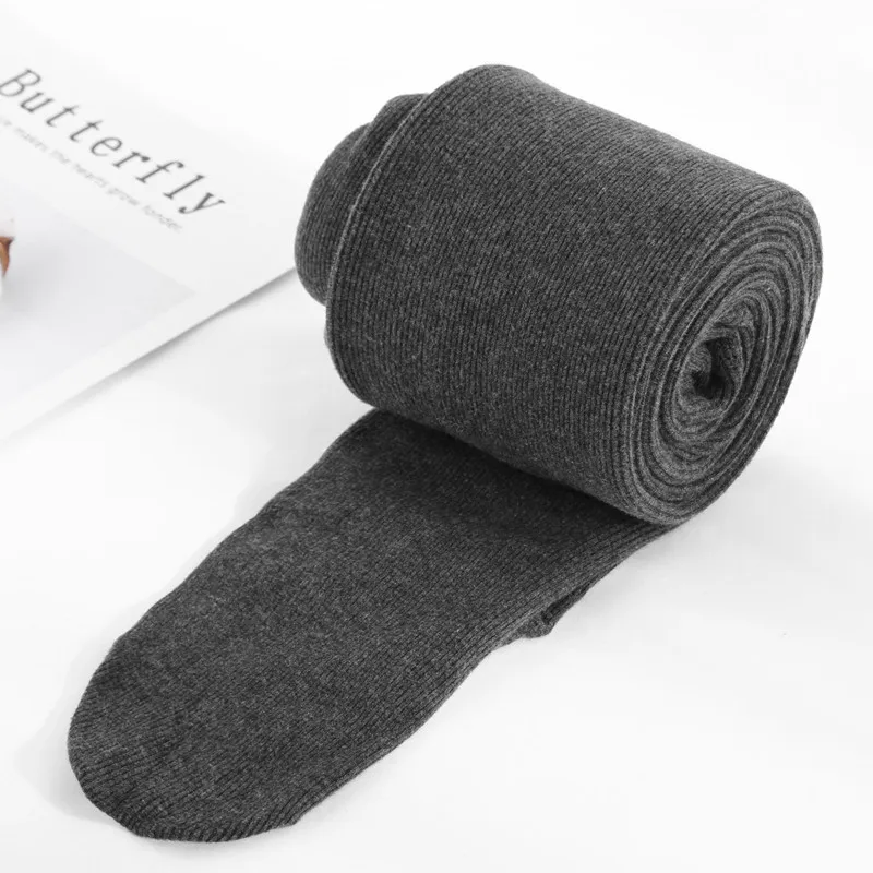 กางเกงเลกกิ้งกันหนาวผ้าฟลีซหนานุ่ม ไร้ตะเข็บ เอวสูง สำหรับผู้หญิง ฤดูใบไม้ร่วง ฤดูหนาว ลายริบแนวตั้ง