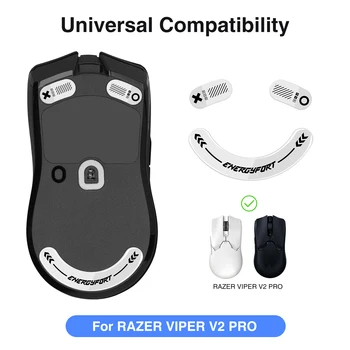 Razer Viper V2 Pro용 초강력 유리 마우스 발 스케이트, 곡선 가장자리 교체, 매우 부드러운 글라이드, 빠른 게이밍 마우스 발 