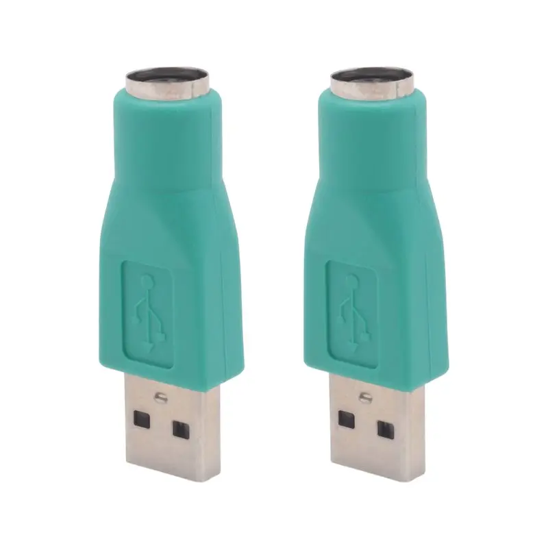 New--2 X PS/2 Female To USB Male Adapter Converter For Keyboard Mouse
