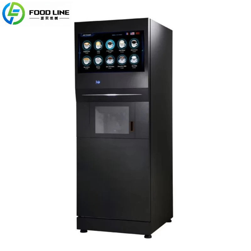 

Multifunctional Coffee Milk Tea Vending Machine Automatic Hot Cool Swipe Card Payment Store Workplace Best Seller