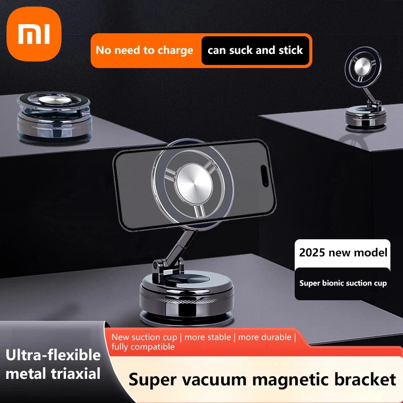 

Xiaomi Magnetic Car Mount Mobile Phone Holder Vacuum Adsorption Foldable 360 Degree Rotation Zinc Alloy Suitable For Smartphones