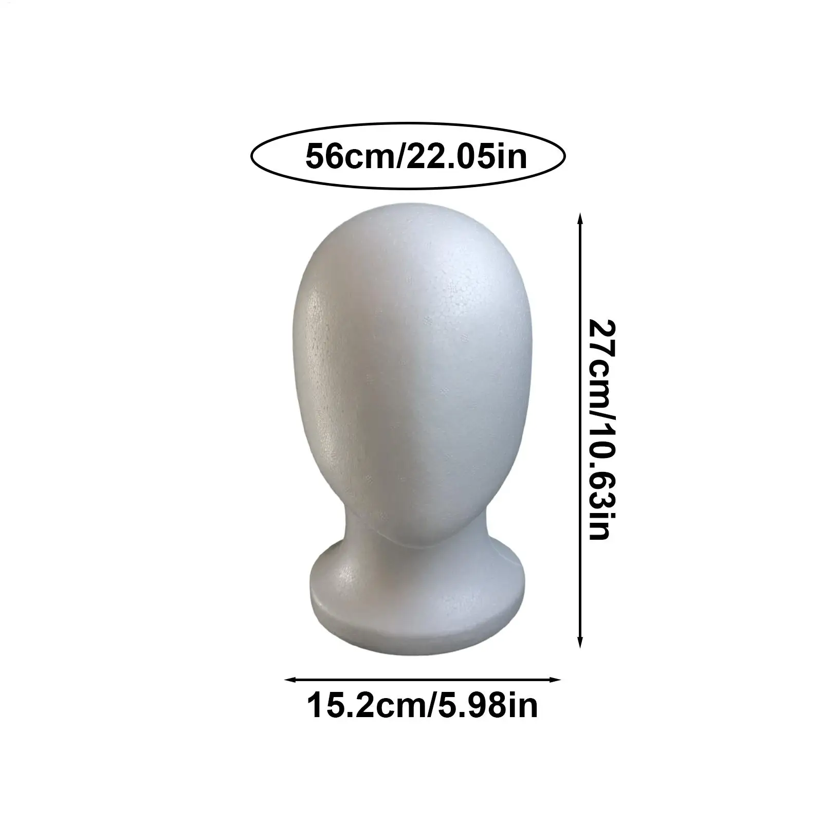 Foam Mannequin Head Stable Lightweight Wig Display Stand for Jewelry Headwear Hat Display Stand Manikin Hat Display White Simple