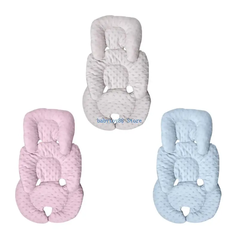 

Y4UD Strollers Liner Dotted Backing Pushchair Pad Double Sided Baby Carriers Cushion Pad Infant Supply