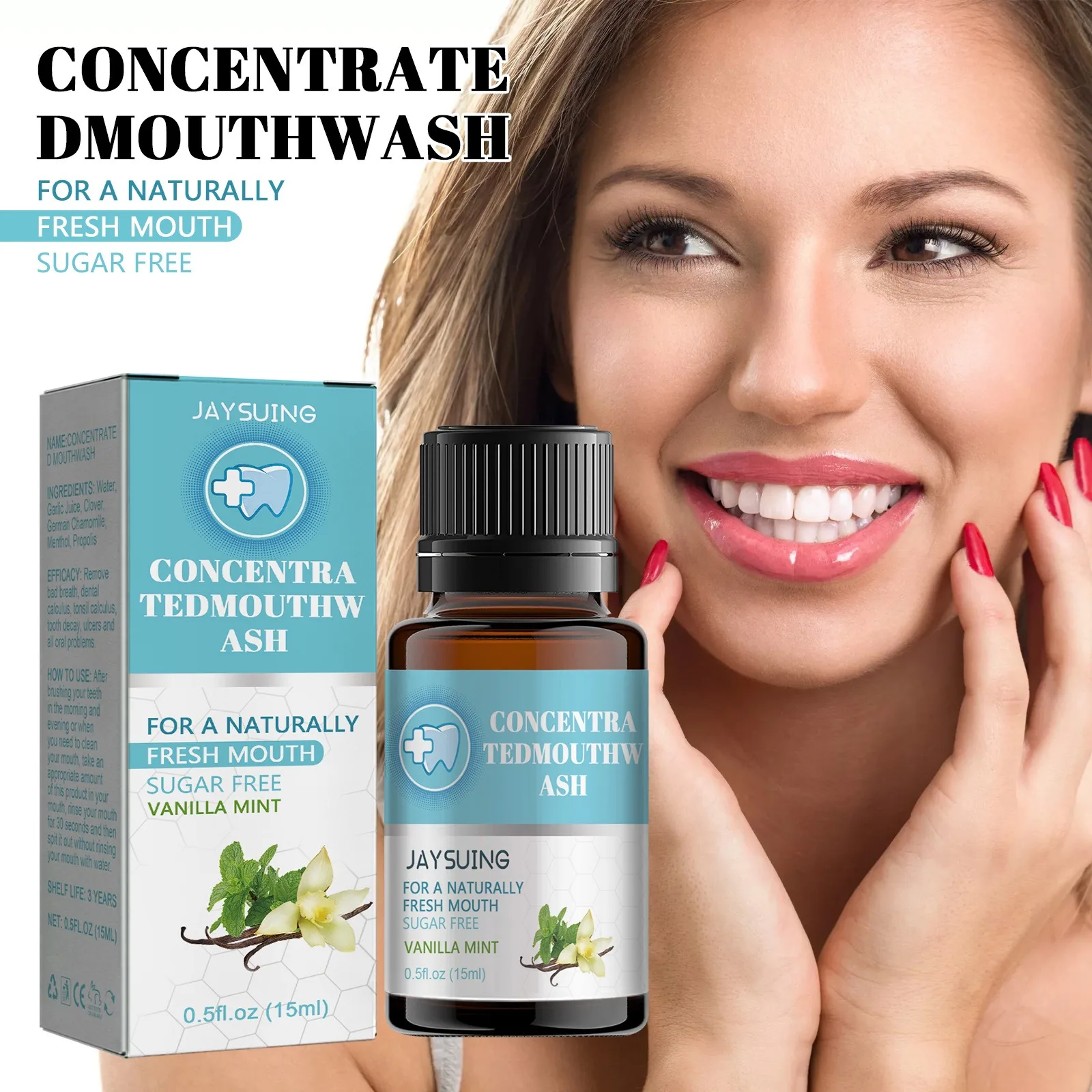 

1Pcs Breath Refresher Oral Fresh Breath Drops Mouthwash Essence for Men Women Tooth Friendly Formula 100% Natural Ingredients