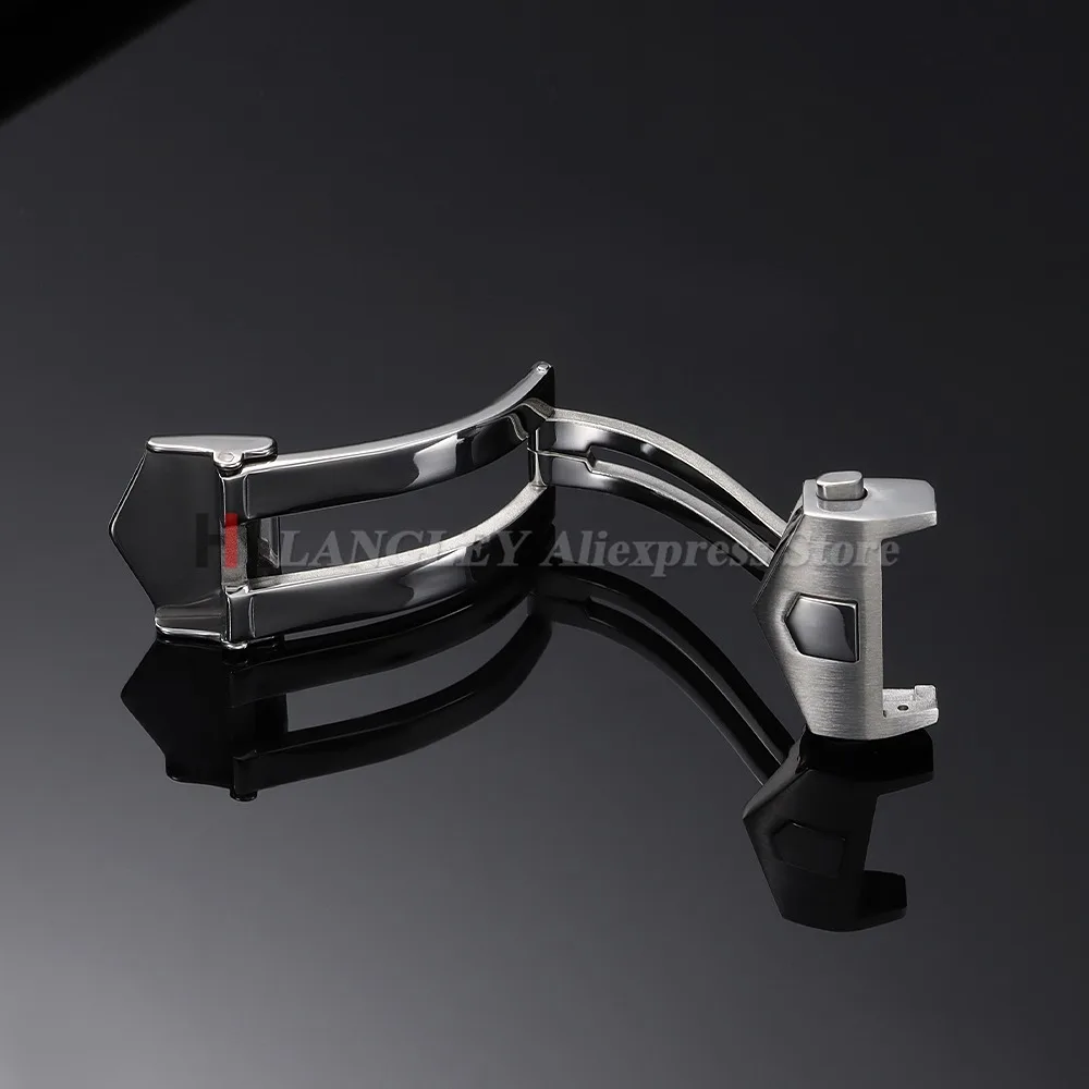 태그호이어 스트랩용 시계 버클 스테인리스 스틸 폴딩 클라스프 18mm 20mm 가죽 실리콘 시계줄용 더블 버튼 액세서리