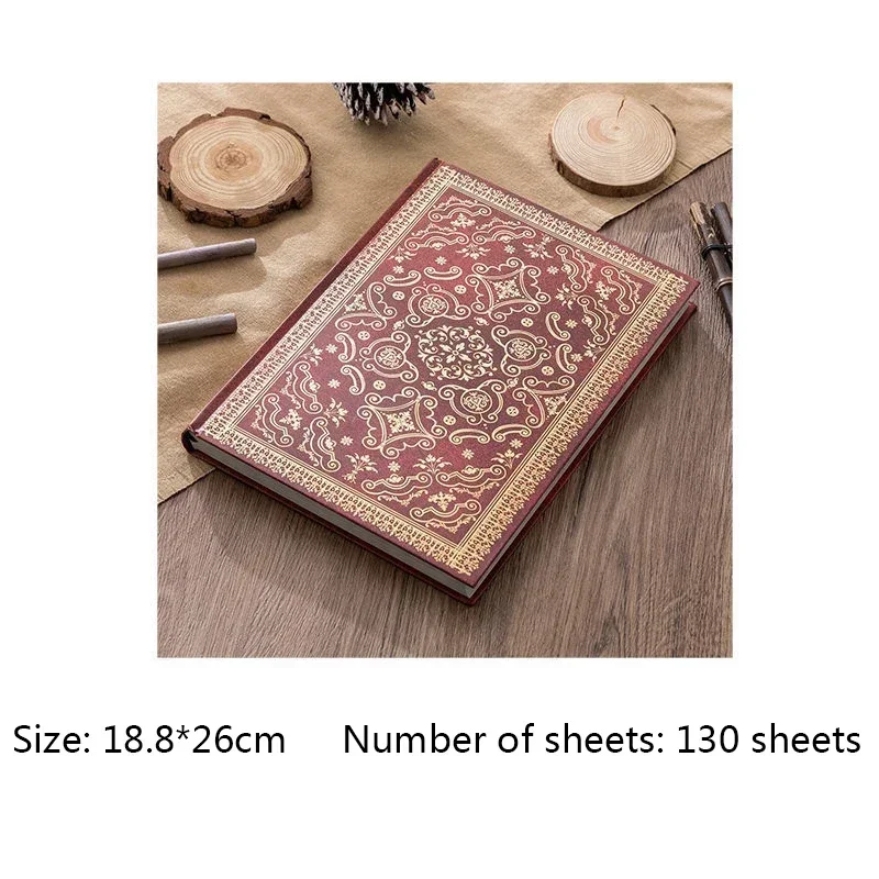 New B5 Extra Thick Retro Horizontal Line Notebook European Style Hardcover Notebook Student Stationery Office Accessories