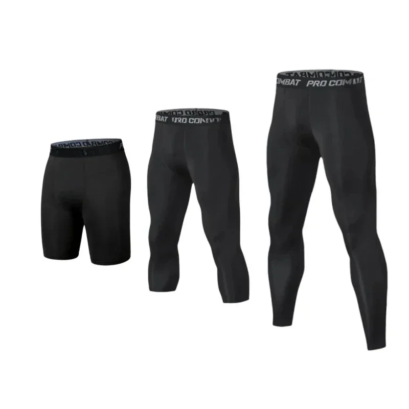 Cool Dry Leggings Sports Baselayer Running Tights Athletic Workout Active Shorts Mens Compression Pants Tights