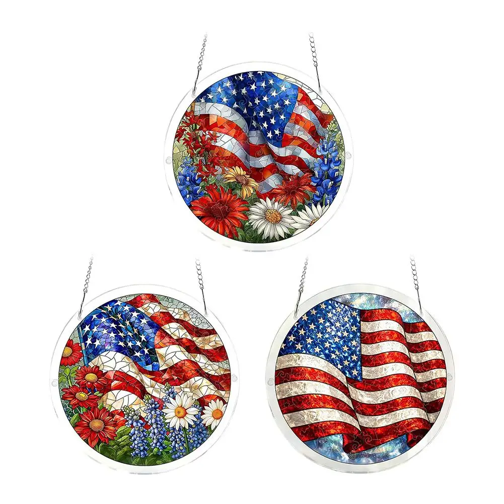 

Suncatcher Diamond Painting Art Pendant Owl and Flower Diamond Art Hanging Stained Glass Pendant for Home Garden Window Decor