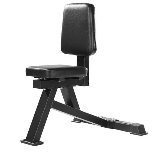 Utility Stool for Seated Curls with Dumbbells and Barbells, Home and Commercial Gym, Grey/Black