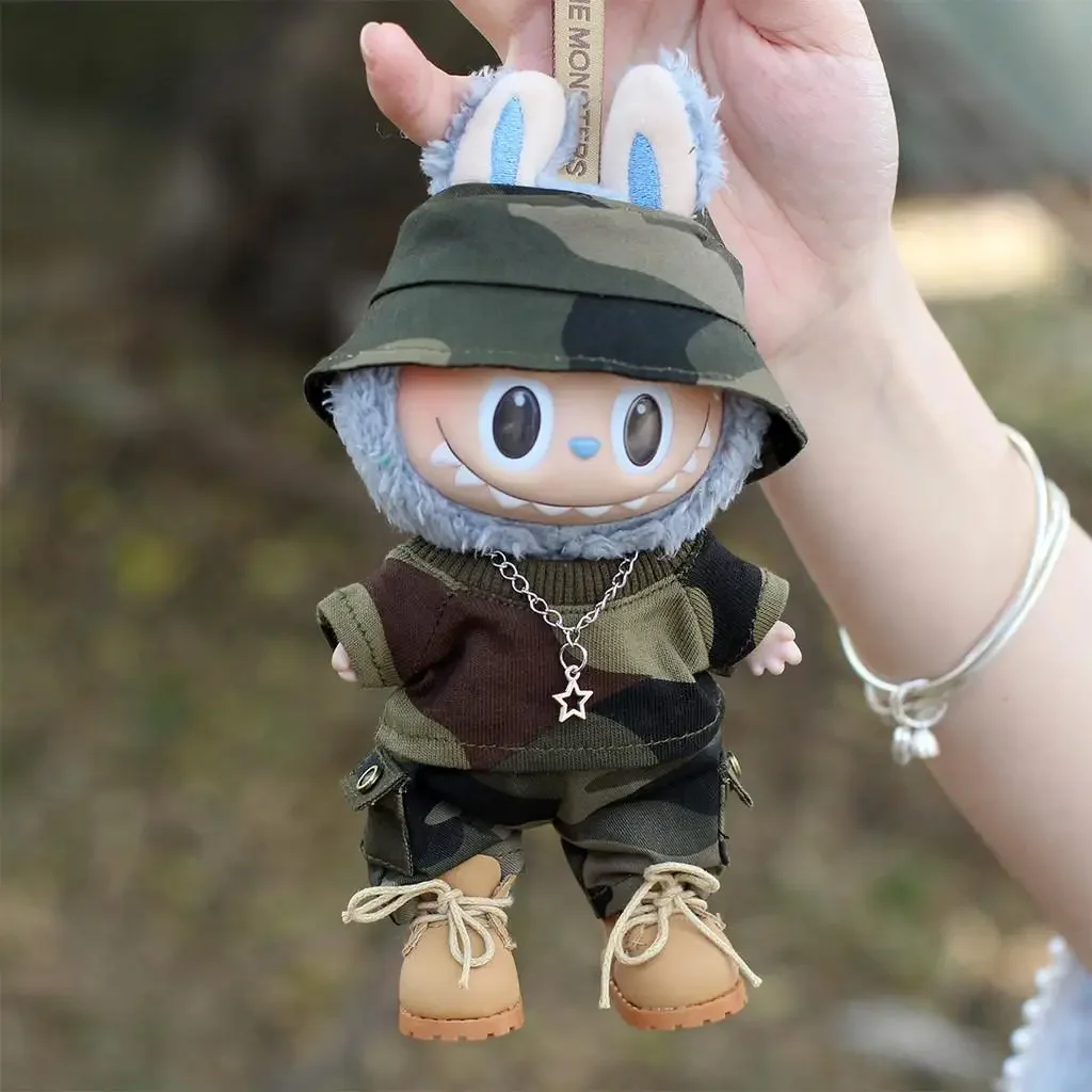 

Одежда Labubu, аксессуары для одежды для Ropa Labubu 17 см и хлопковый кукольный костюм 10 см, одежда