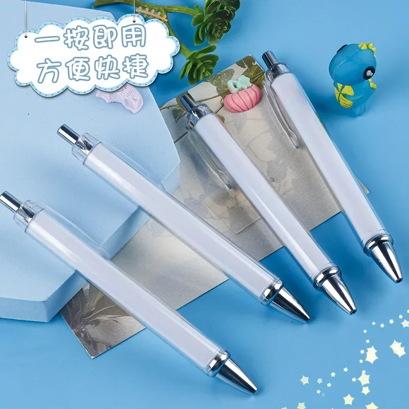 30PCS Students Learn to Use a Quick Drying Black Pen Brushes Question a Neutral Ball Pen with a Button Action