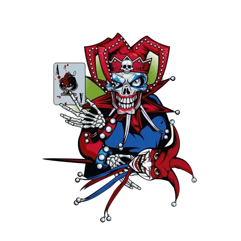 Funny Motorcycle Car Sticker Evil Jester Joker Waterproof Reflective Creative Decal Decoration Accessories Vinyl Decal,14cm*11cm