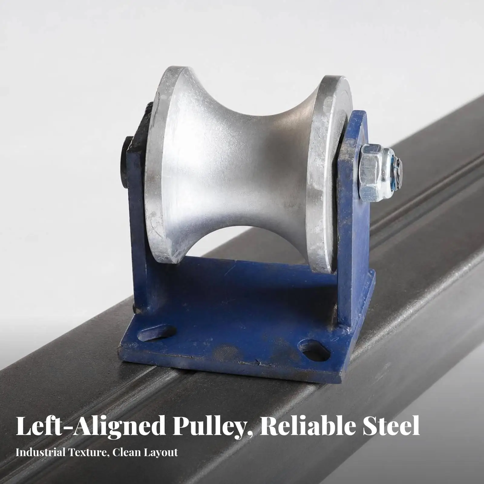 U Groove Track Wheel Heavy Duty Gate Roller Industrial 45 Steel Mounting Base High Load Sliding Door Wheel for Rail System