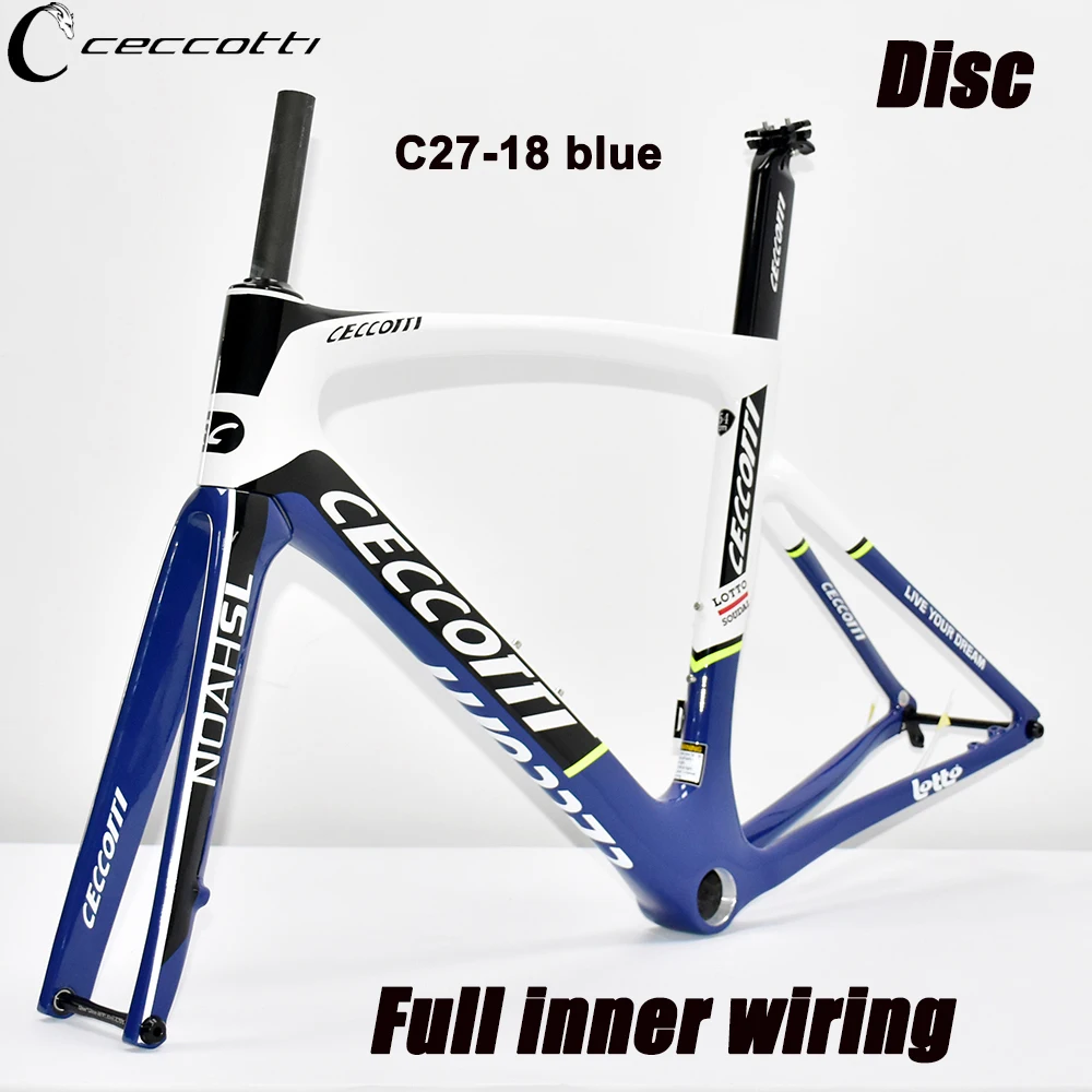 CECCOTTI Full Hidden Wiring Road Bike Frame Fit 700C Wheel Carbon Bicycle Frameset