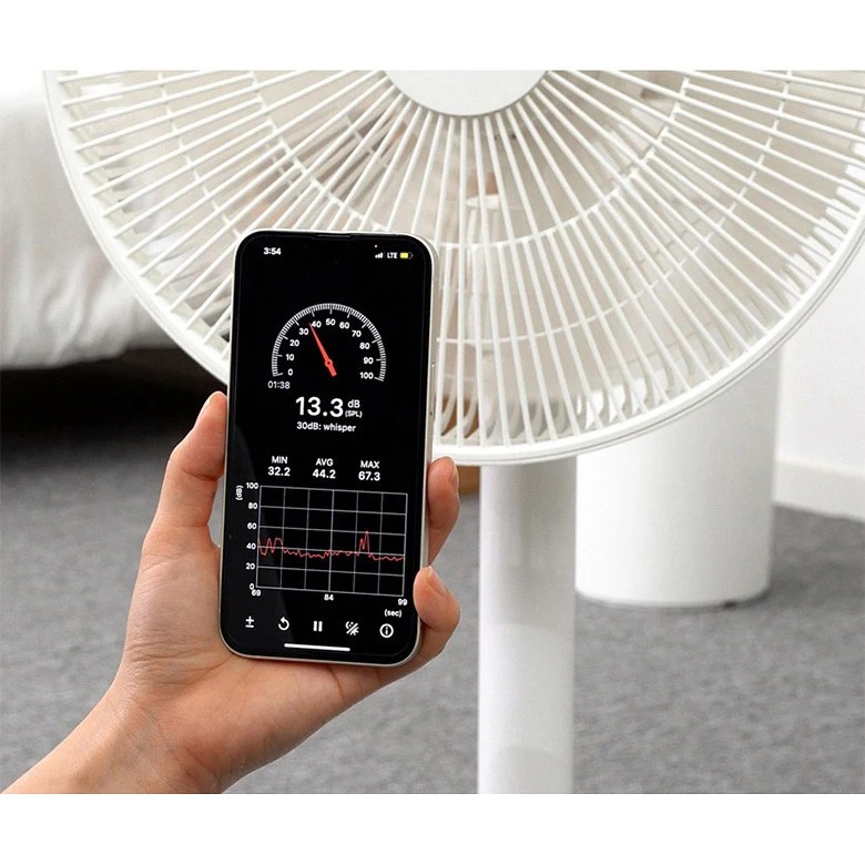 Ventilador de suporte Acdc de carregamento elétrico de pedestal sem fio pequeno de plástico de vento forte extensível de luxo personalizado com Tuya Wifi