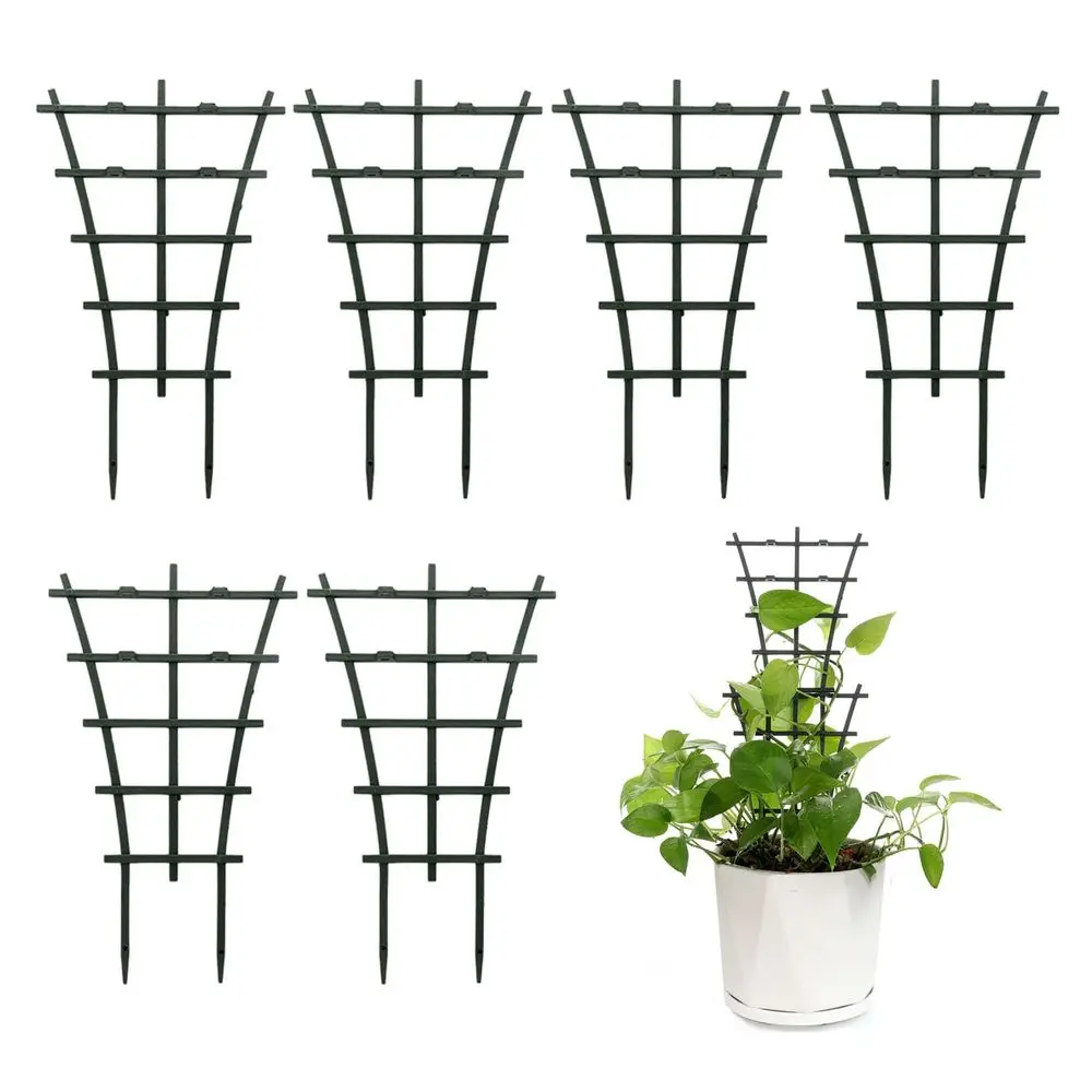 

Многоразовые опоры для растений Trellis Indoor, 6 шт., для вьющихся растений в помещении, маленькие пластиковые опоры для горшечных растений