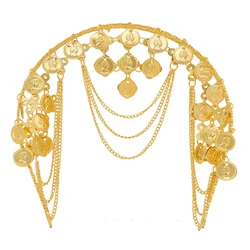 Afghan Coin Tassel Women Headband India Ethnic Portrait Party Dance Statement Hair Jewelry Charms Headband Hairwear Female