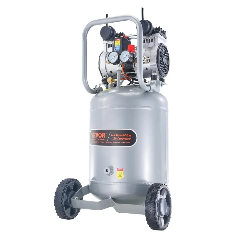 VEVOR 13 Gallon Air Compressor, 2HP 4.6 SCFM@90PSI Oil Free Air Compressor Tank, 66dB Ultra-Quiet Compressor for Tire Inflation