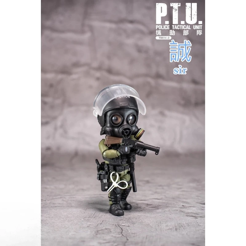

TM014 12.5cm Action Figure PTU Dolls Mini Model Sir Riot Police Combat Suit Equipment Full Set Gift Best Soldier Collection