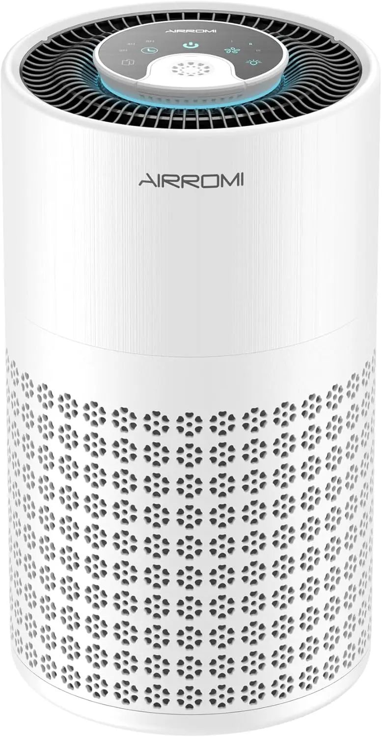 

Очиститель воздуха HEPA 3-в-1 для спальни, чехлы до 990 футов, тихий на 360 градусов ° Очиститель для шерсти домашних животных, аллергии, пыли, дыма