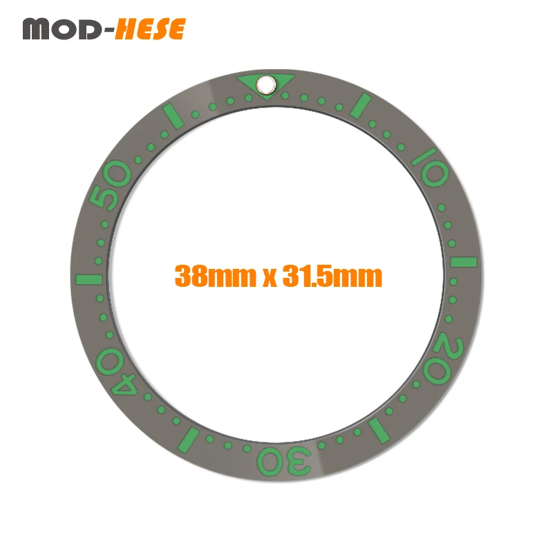 38mm Flat Ceramic Bezel Insert Fit For Seiko 5 SKX007 SKX009 SRPD Watch Case NH35 NH36 Watch Case Bezel Insert Ring