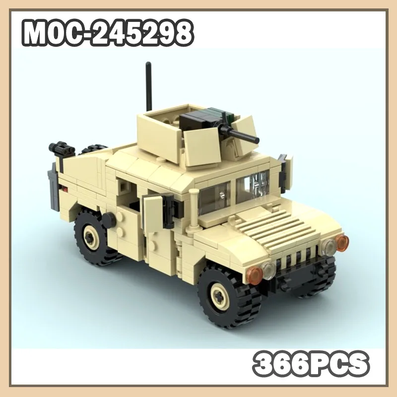 

MOC-245298 Building Blocks Military Truck Cars MOC Series Creative Gift Creativity Puzzle 366PCS Model Vehicle Transport